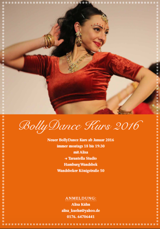 Flyer Bollydance Mittwoch Alisa